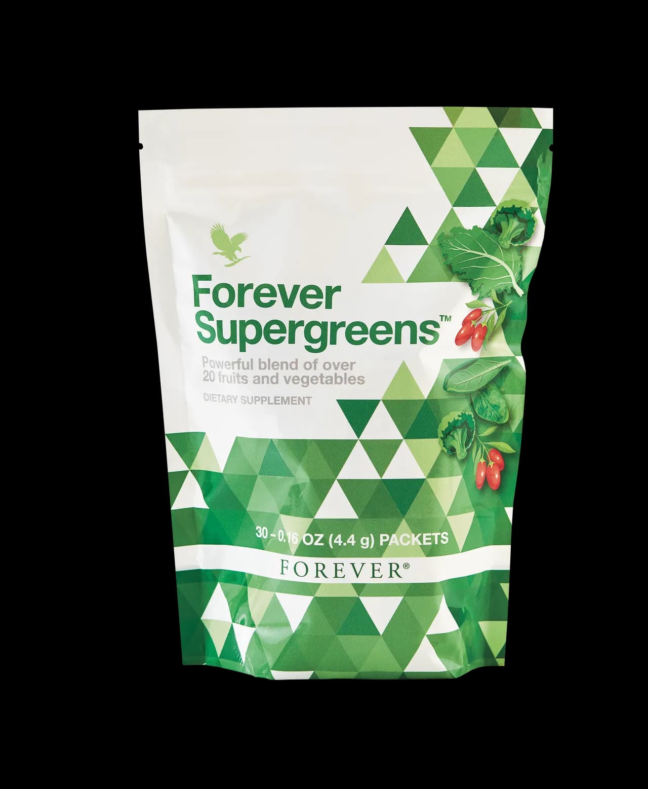 Nahrungsergänzungsmittel Portionsbeutel mit 20 Frucht-/Gemüsesorten - Forever Supergreens™ (621)