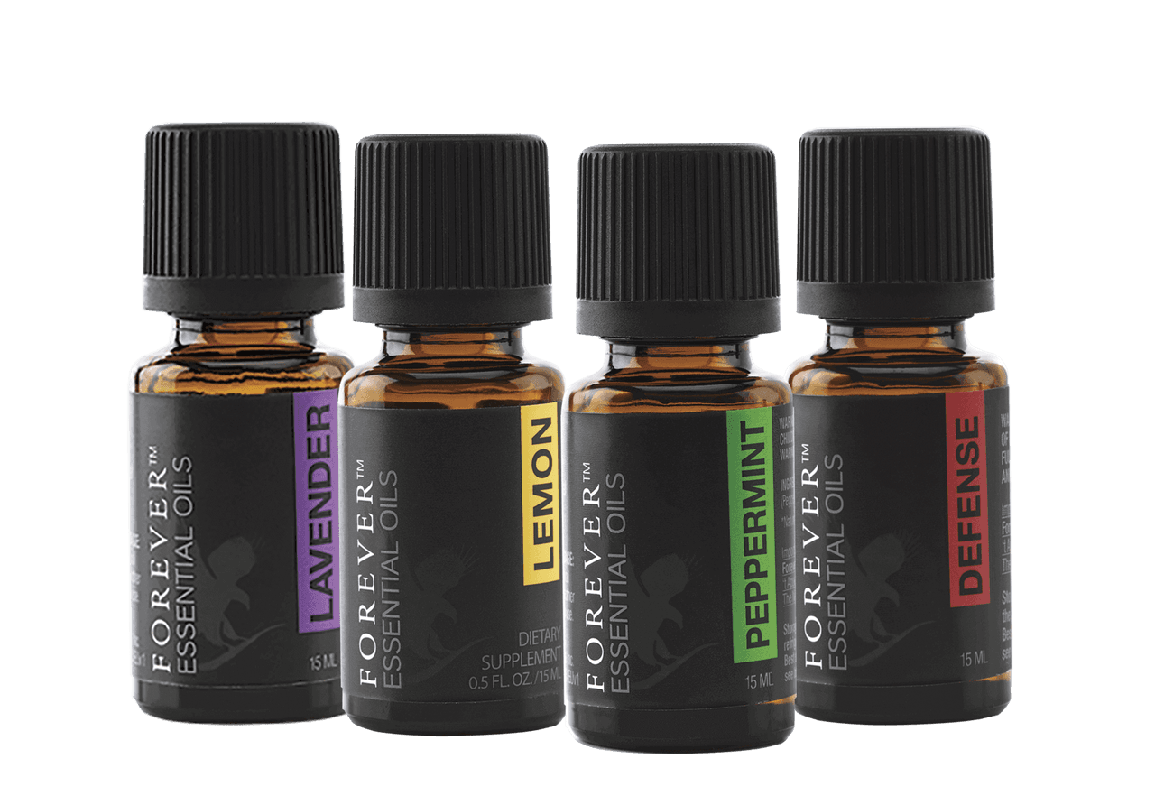 Vier Öle-Set – Forever™ Essential Oils Combo Box (512)